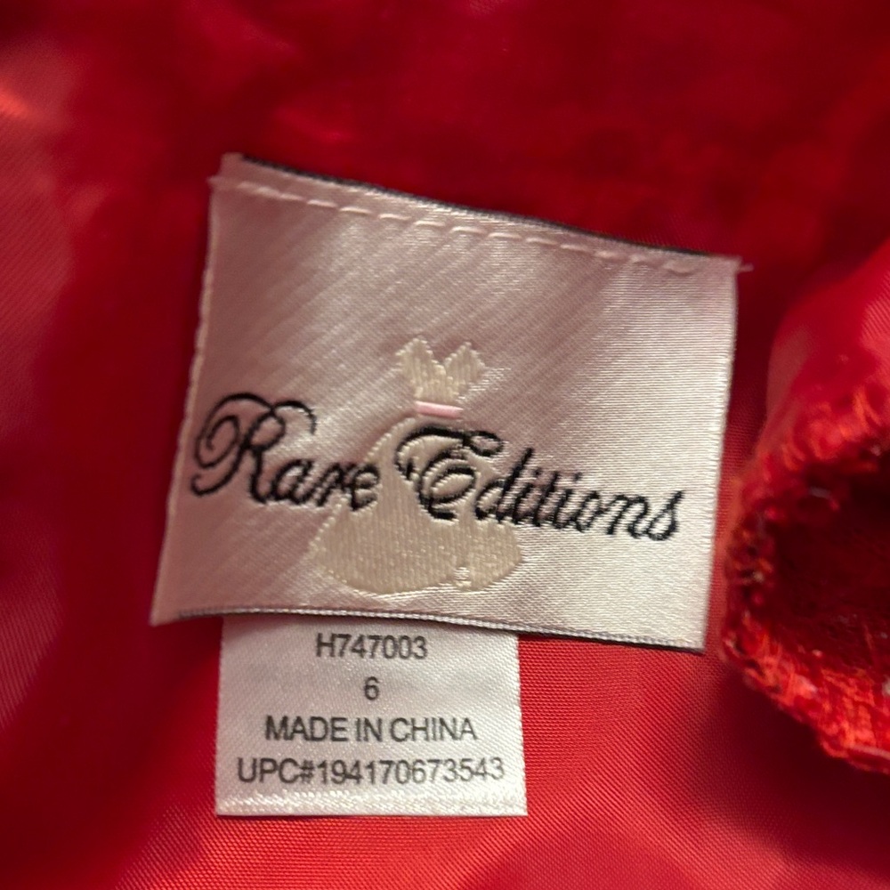 Rare Editions Sparkling Red Girls Formal Dress! WORN ONCE 🔥! - Picture 2 of 3